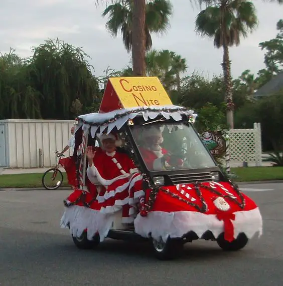 Golf Cart Decoration For A Parade