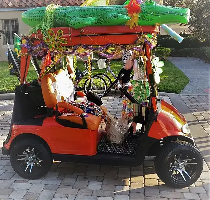 Halloween parade golf cart decoration