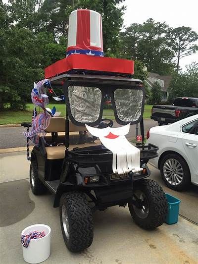 independence day parade golf cart decoration