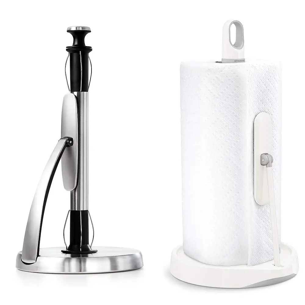 AVANTI Paper Towel Holder – White Enameled Steel – Countertop Organiser – RRP $47.95