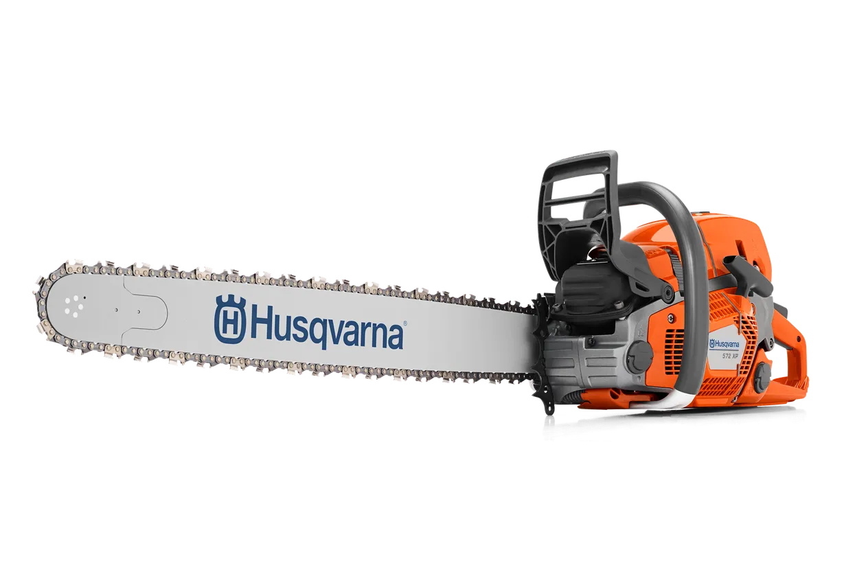 Husqvarna 572 XP professional chainsaw with guide bar and chain